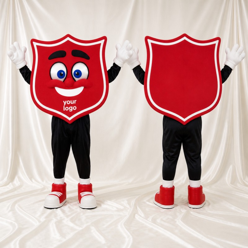 Shield Mascot Costume Full Body for Adults School Events