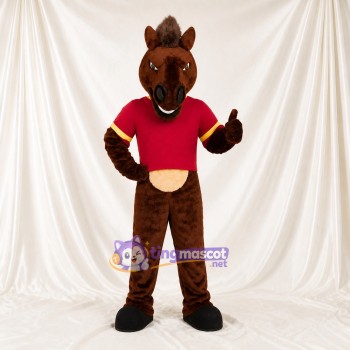 Brown Horse Mascot Costume Full Body for Adults Sports Events