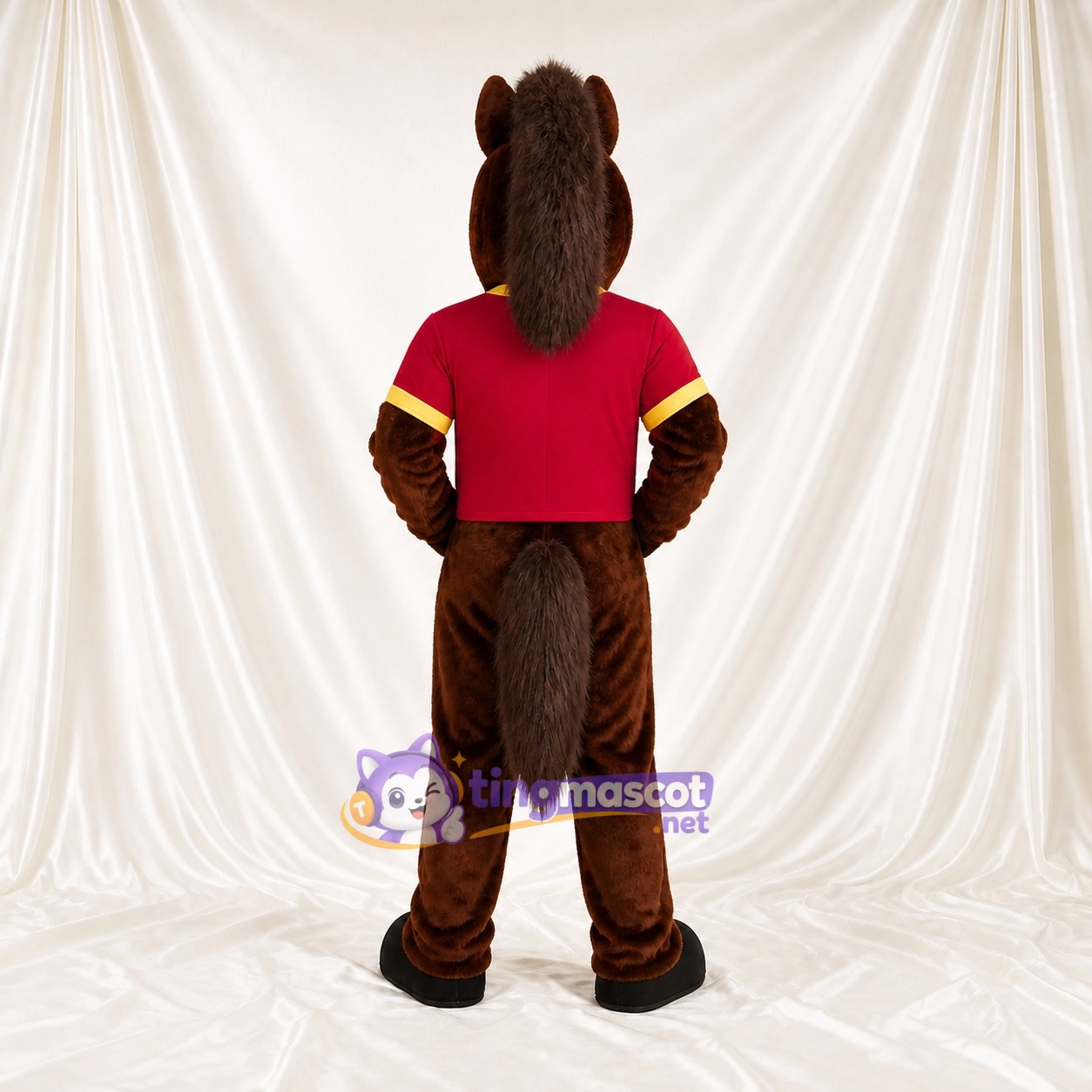 Cheval brun Costume de mascotte intégral pour adultes Événements sportifs Cheval brun Costume de mascotte intégral pour adultes Événements sportifs