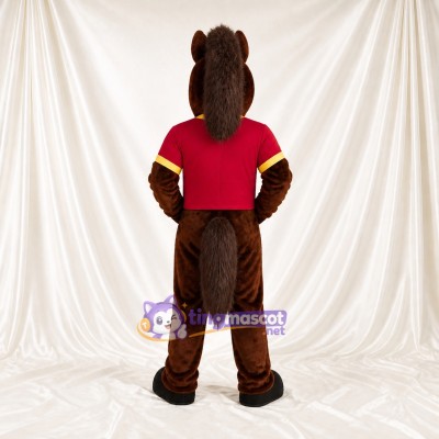 Brown Horse Mascot Costume Full Body for Adults Sports Events