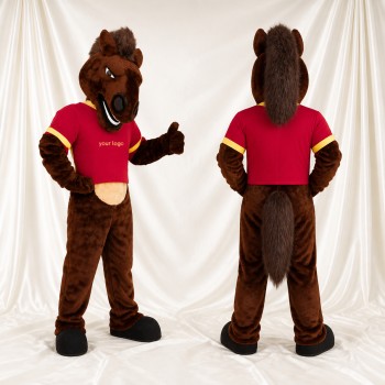 Brown Horse Mascot Costume Full Body for Adults Sports Events