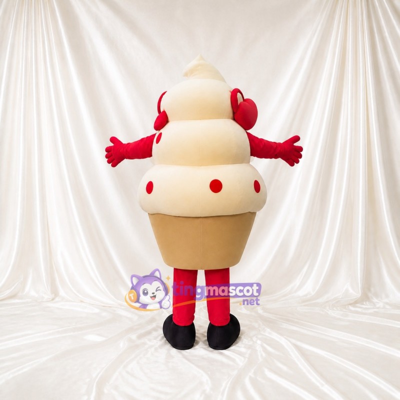 Cream Cupcake Mascot Costume Full Body for Adults Events