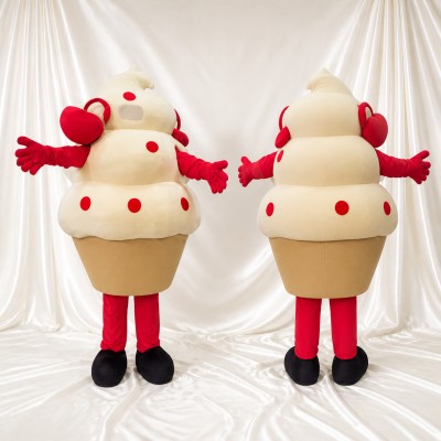 Cream Cupcake Mascot Costume Full Body for Adults Events