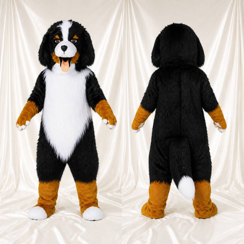 Mountain Dog Mascot Costume Full Body for Adults School Events