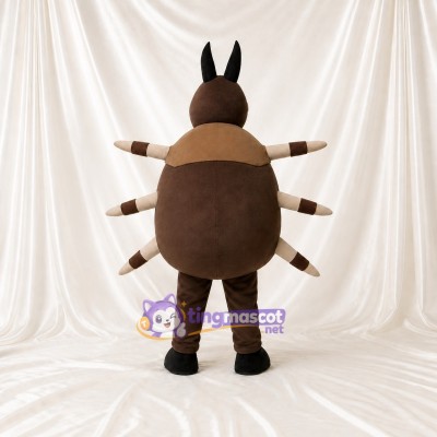 Dark Brown Beetle Mascot Costume Full Body for Adults School Events