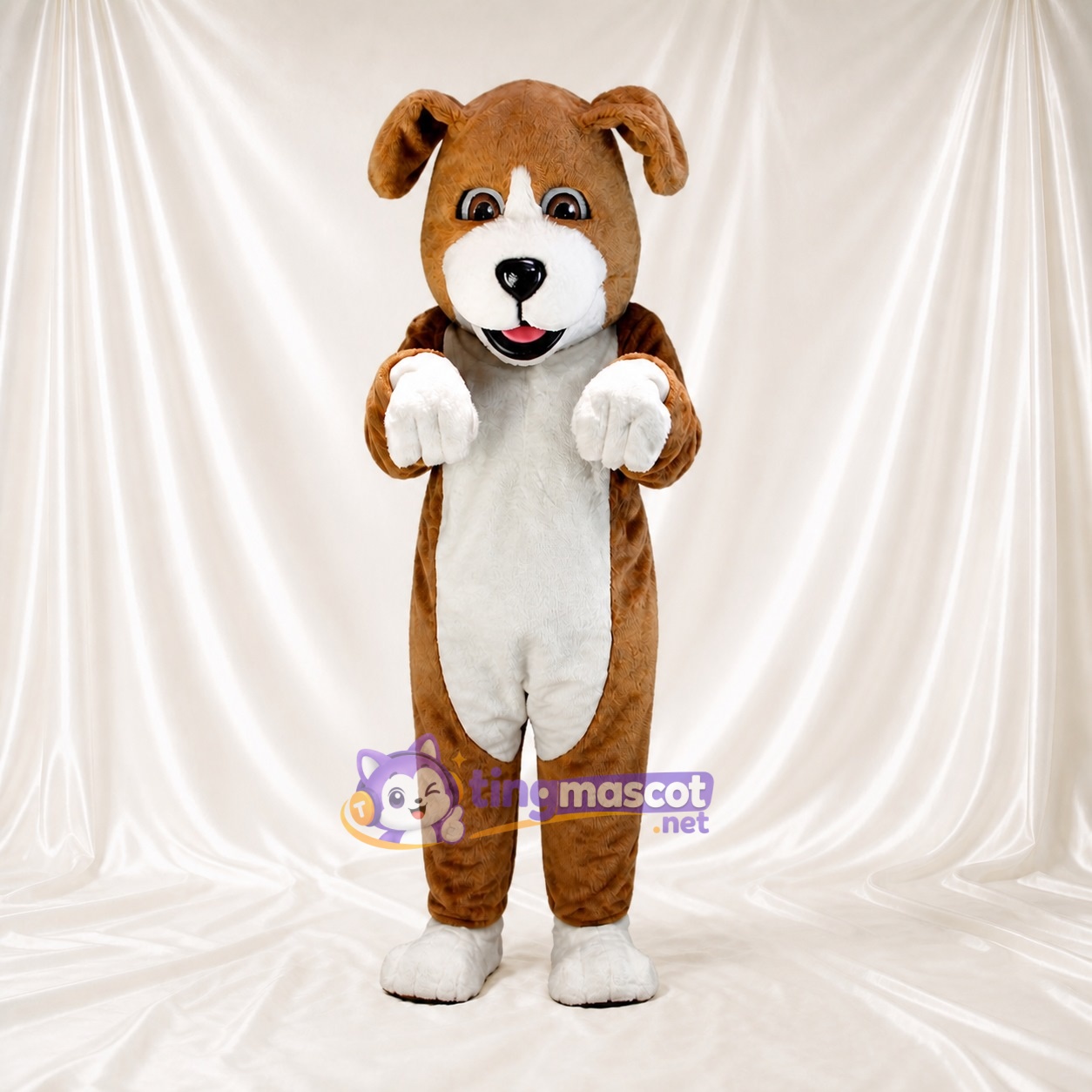 Chien au ventre blanc Costume de mascotte intégral pour adultes Événements scolaires