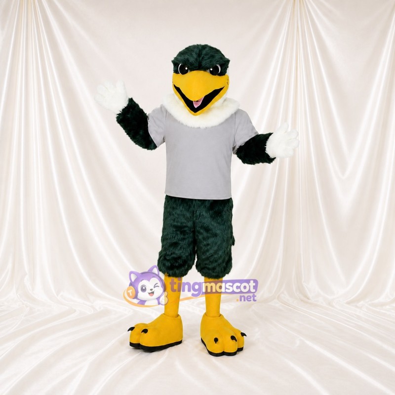 Oiseau vert foncé Costume de mascotte intégral pour adultes Événements sportifs