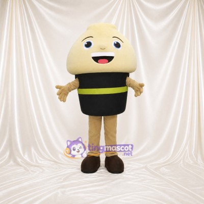 Abeille Crème Costume de mascotte intégral pour adultes Événements scolaires