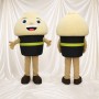 Abeille Crème Costume de mascotte intégral pour adultes Événements scolaires