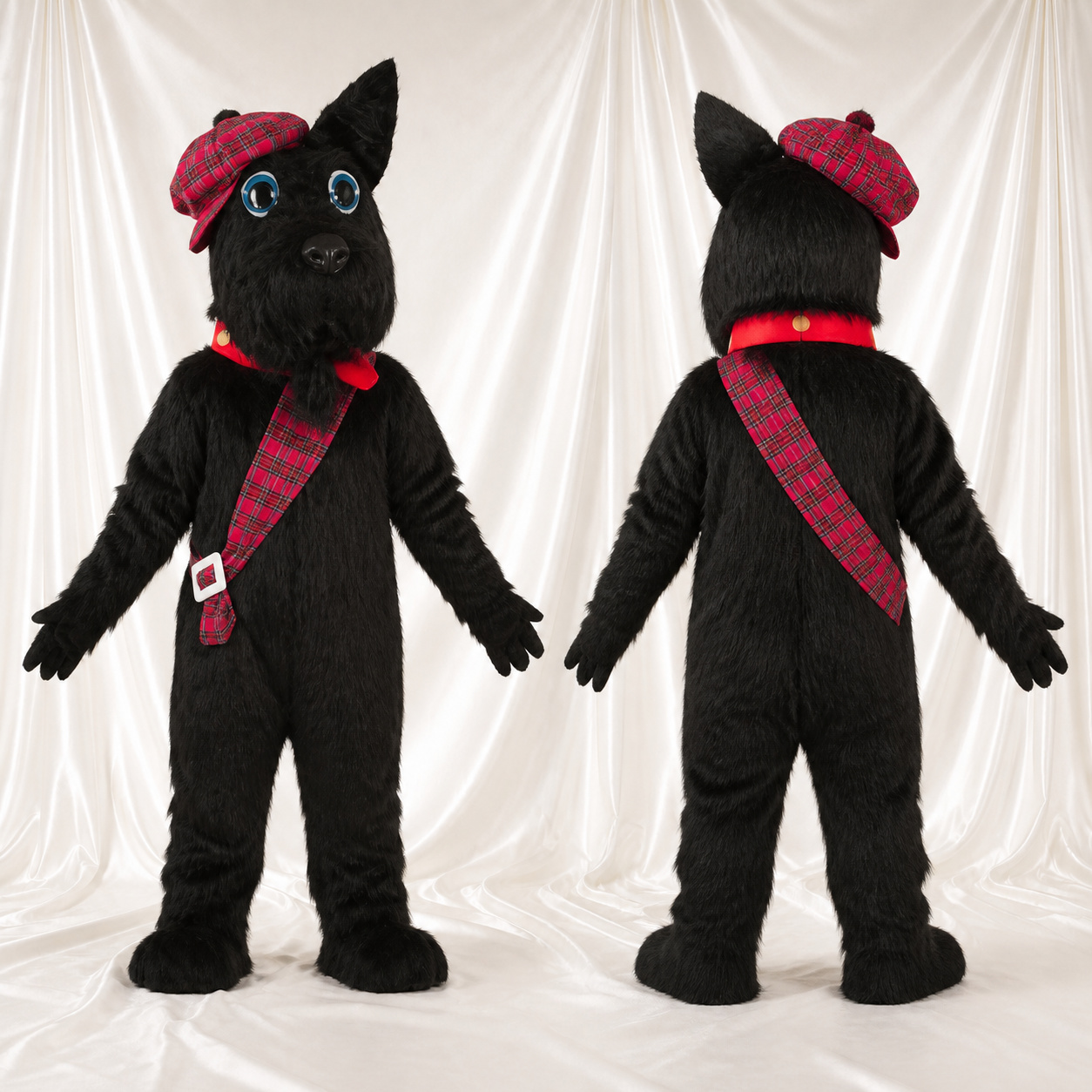 Black Dog Mascot Costume Full Body for Adults Stage Events Black Dog Mascot Costume Full Body for Adults Stage Events
