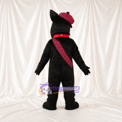 Black Dog Mascot Costume Full Body for Adults Stage Events