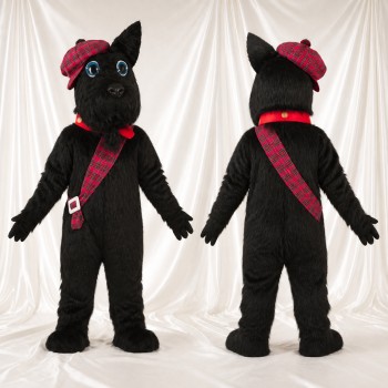 Black Dog Mascot Costume Full Body for Adults Stage Events