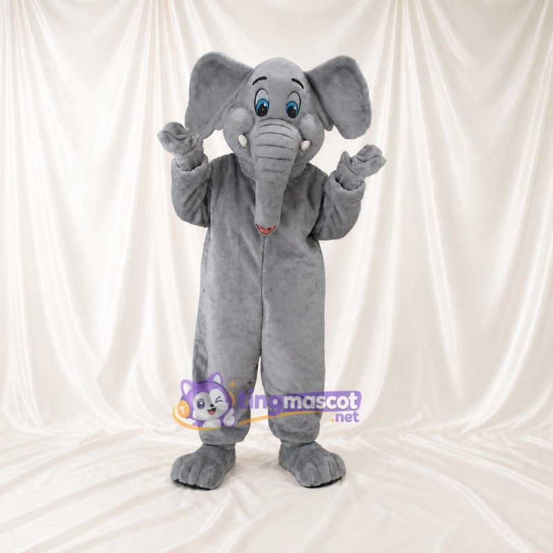 Éléphant aux Oreilles Battantes Costume de mascotte intégral pour adultes Zoos