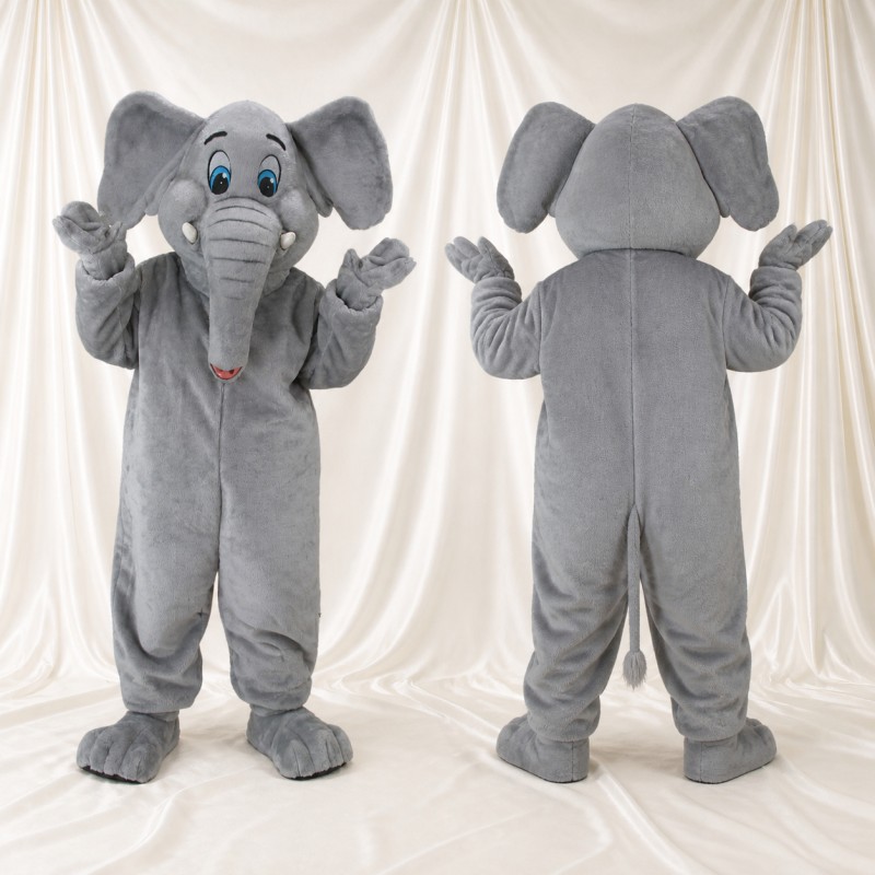 Éléphant aux Oreilles Battantes Costume de mascotte intégral pour adultes Zoos