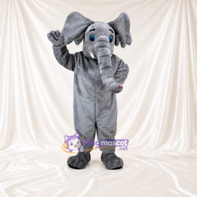 Long Curled Elephant Mascot Costume Full Body for Adults Zoos