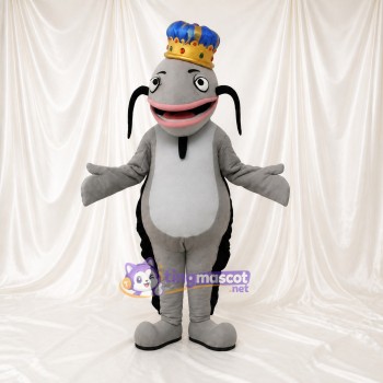 Costume de mascotte poisson-chat royal intégral pour adultes – événements scolaires