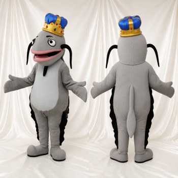 Costume de mascotte poisson-chat royal intégral pour adultes – événements scolaires
