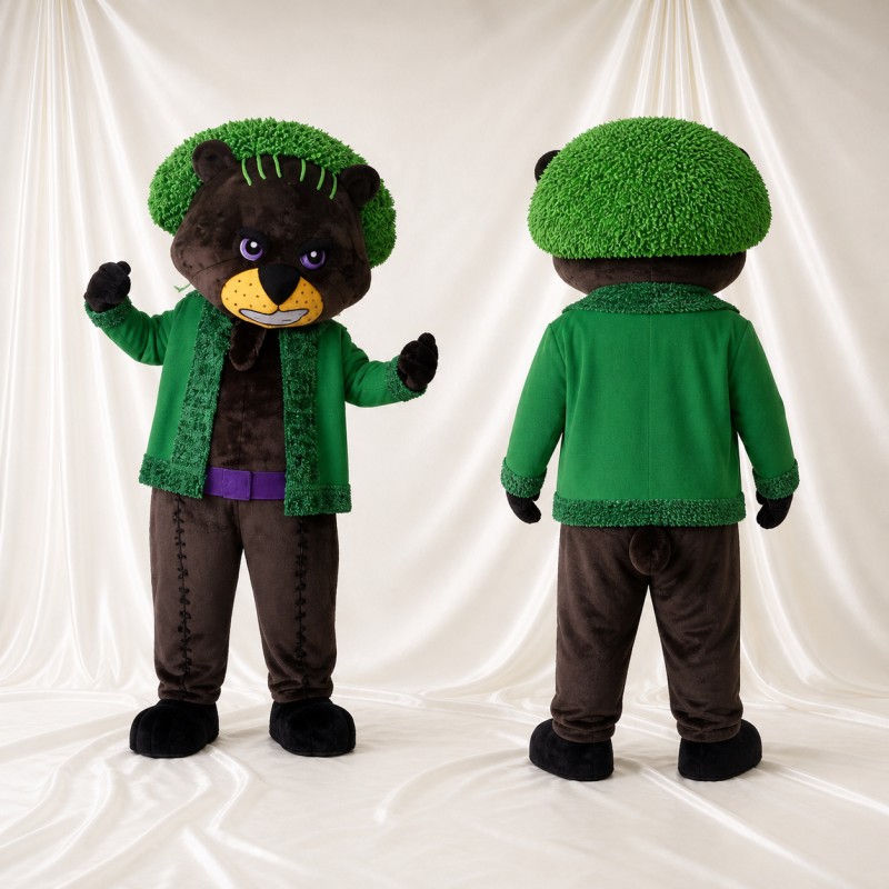 Topiary Styled Bear Mascot Costume Full Body for Adults School Events