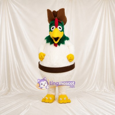 Coq Blanc Costume de mascotte intégral pour adultes Événements gastronomiques
