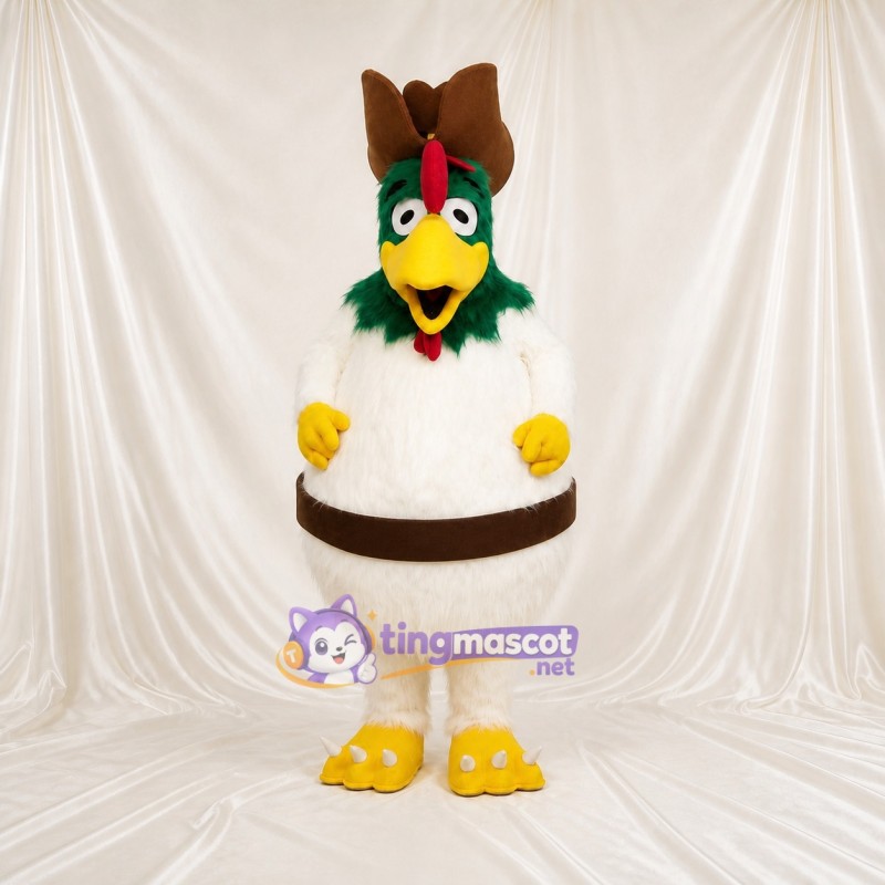 Coq Blanc Costume de mascotte intégral pour adultes Événements gastronomiques
