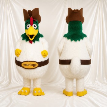 Coq Blanc Costume de mascotte intégral pour adultes Événements gastronomiques