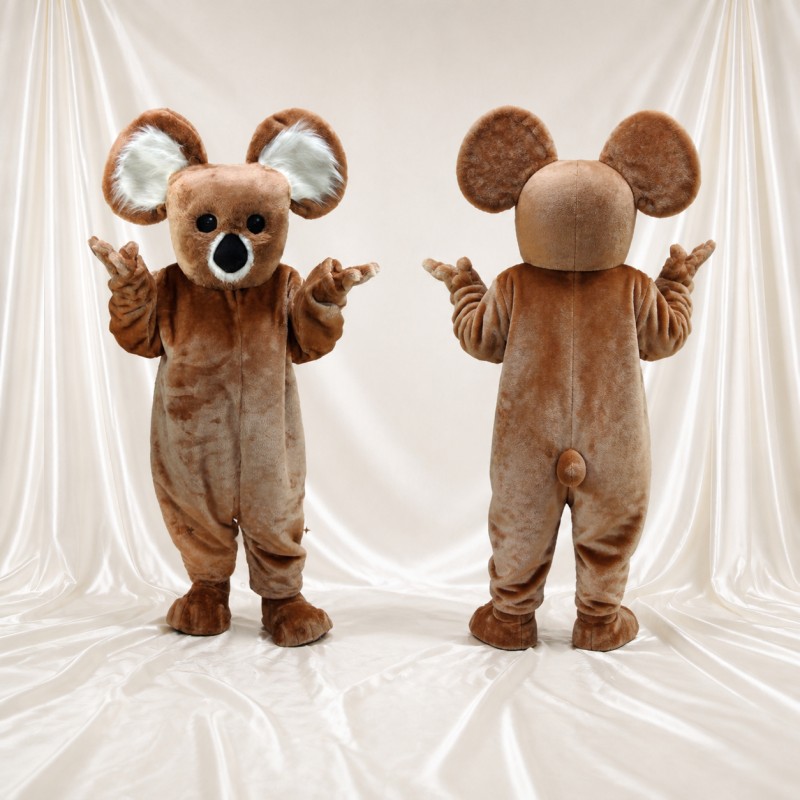 Brown Koala Mascot Costume Full Body for Adults School Events