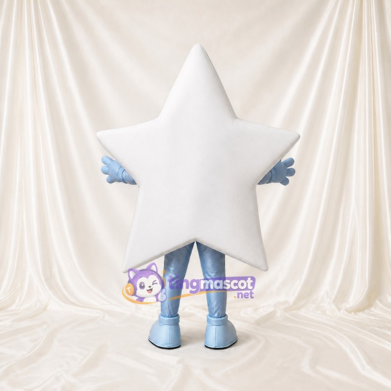 White Star Mascot Costume Full Body for Adults School Events