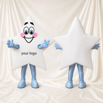Étoile blanche Costume de mascotte intégral pour adultes Événements scolaires