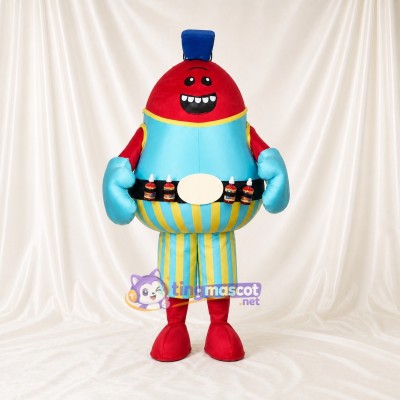 Red Robot Mascot Costume Full Body for Adults School Events