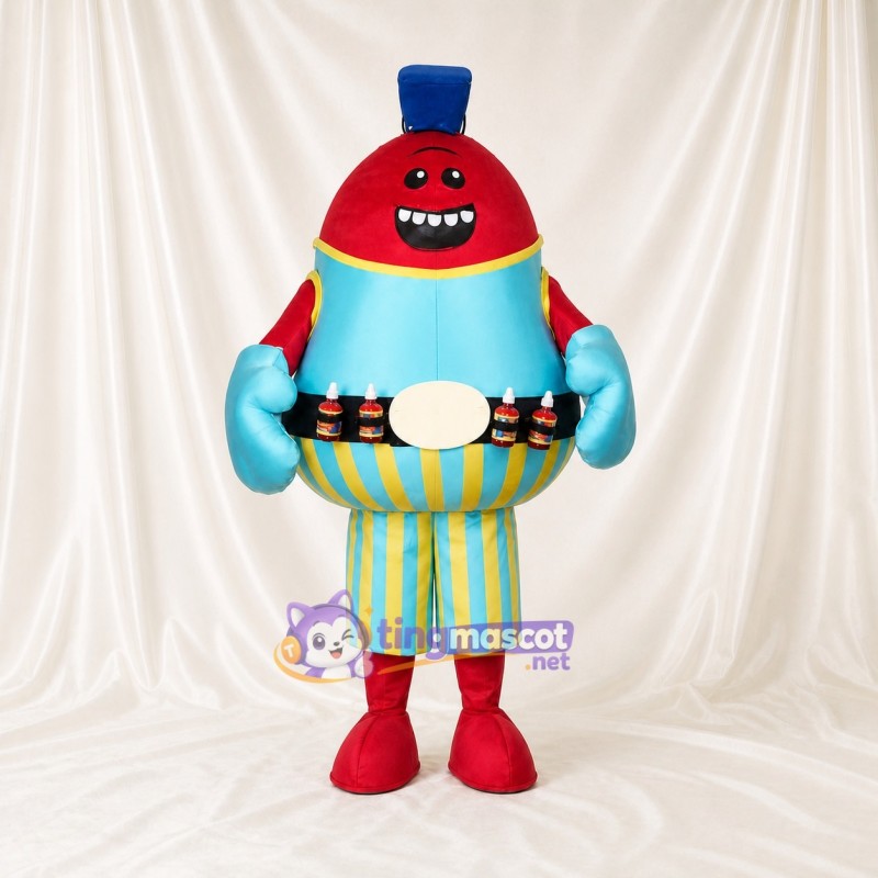 Red Robot Mascot Costume Full Body for Adults School Events