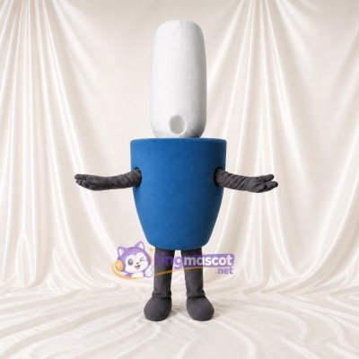 White Lipstick Mascot Costume Full Body for Adults Promotions