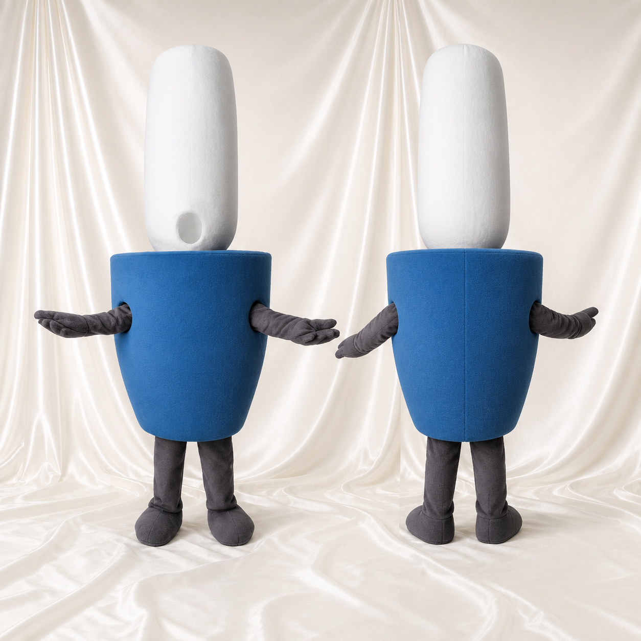Rouge à Lèvres Blanc Costume de mascotte intégral pour adultes Promotions