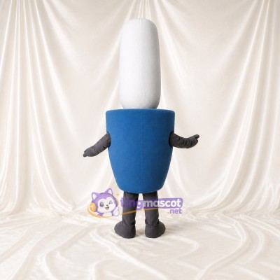 White Lipstick Mascot Costume Full Body for Adults Promotions