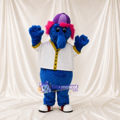 Blue Elephant Mascot Costume Full Body for Adults Zoos