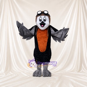 Aviator Goggles Bird Mascot Costume Full Body for Adults School Events