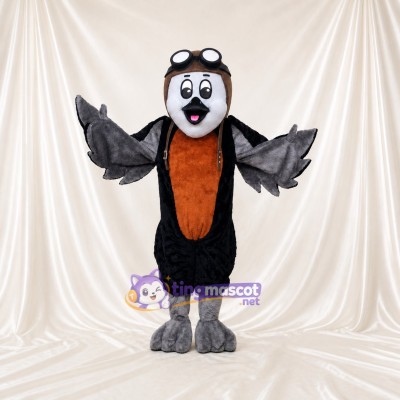 Aviator Goggles Bird Mascot Costume Full Body for Adults School Events