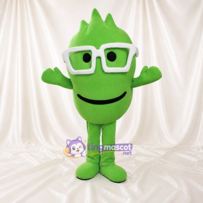 Lime White Monster Mascot Costume Full Body for Adults Tech Events