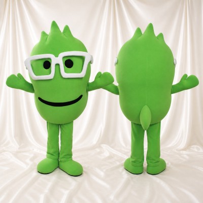 Lime White Monster Mascot Costume Full Body for Adults Tech Events