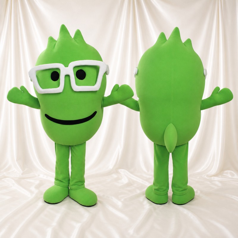 Lime White Monster Mascot Costume Full Body for Adults Tech Events