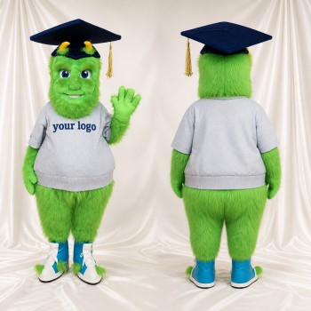 Absolventenmonster Maskottchenkostüm Ganzkörper für Erwachsene Universitäten