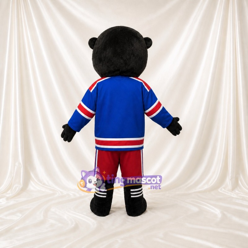 Blue Hockey Beaver Mascot Costume Full Body for Adults Sports Events