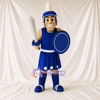 Blue Shield Sword Ancient Warrior Mascot Costume Full Body for Adults Museums