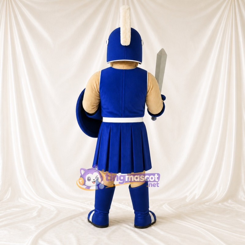 Blue Shield Sword Ancient Warrior Mascot Costume Full Body for Adults Museums
