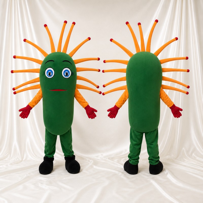 Bacterium Character Mascot Costume Full Body for Adults School Events