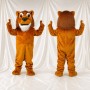 Costume de mascotte lion à poitrine blanche intégral pour adultes – événements sportifs
