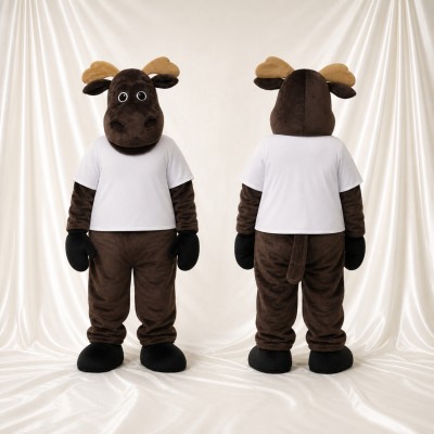 Dark Brown Bull Mascot Costume Full Body for Adults Sports Events