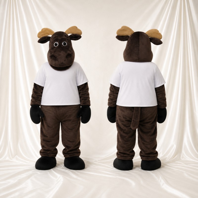 Dark Brown Bull Mascot Costume Full Body for Adults Sports Events