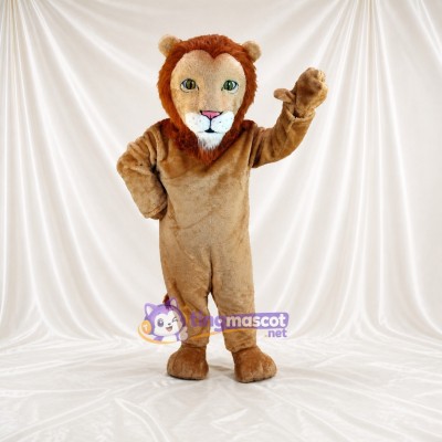 Orange Mane Lion Mascot Costume Full Body for Adults Zoos