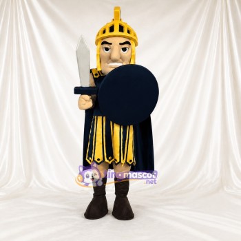 Round Shield Ancient Warrior Mascot Costume Full Body for Adults Museums