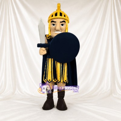 Round Shield Ancient Warrior Mascot Costume Full Body for Adults Museums